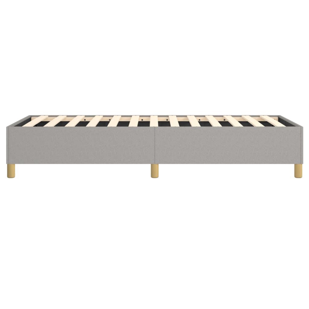vidaXL Bed Frame without Mattress Light Grey Twin Fabric (US Only)