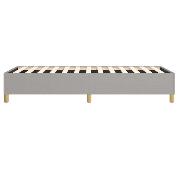 vidaXL Bed Frame without Mattress Light Grey Twin Fabric (US Only)