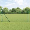 vidaXL Chain Link Fence Green 10 x 1 m Steel