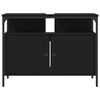 vidaXL Bathroom Sink Cabinet Black 80x30x60 cm Engineered Wood