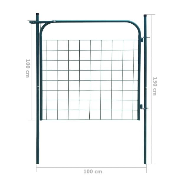 vidaXL Garden Fence Gate 100x100 cm Green
