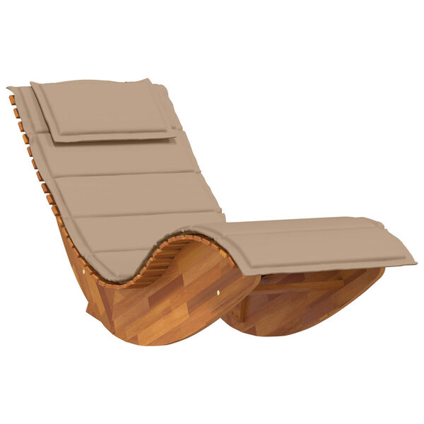 vidaXL Rocking Sun Loungers with Cushions 2 pcs Solid Wood Acacia