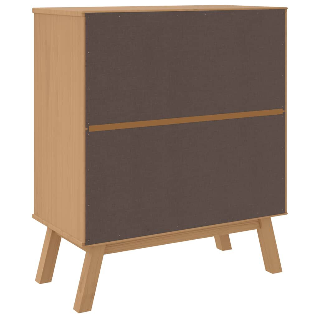 vidaXL Drawer Cabinet OLDEN Brown Solid Wood Pine