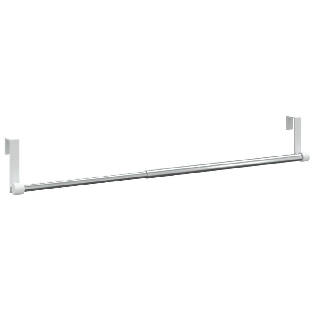 vidaXL Curtain Rails 2 pcs White and Silver 40-60 cm Aluminium