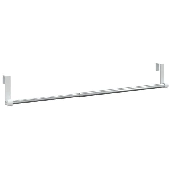 vidaXL Curtain Rails 2 pcs White and Silver 40-60 cm Aluminium