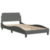 vidaXL Bed Frame "Dover" Dark Grey 100x203 cm Fabric