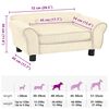 vidaXL Dog Sofa Cream 72x45x30 cm Plush
