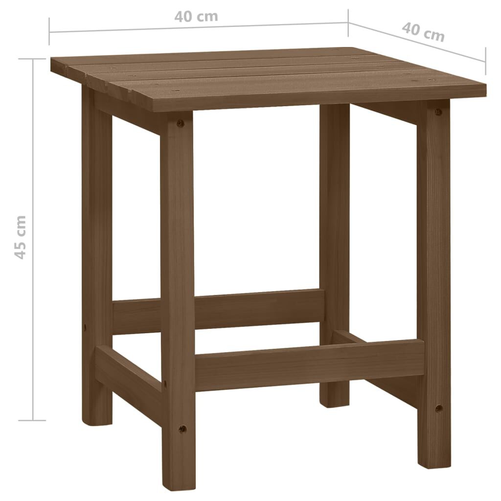 vidaXL Garden Adirondack Chair with Table Solid Fir Wood Brown