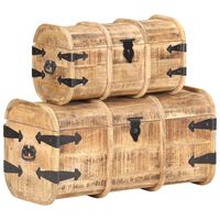 vidaXL Storage Chests 2 Pieces Solid Mango Wood