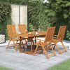 vidaXL 5 Piece Garden Dining Set Solid Acacia Wood 150-200 cm