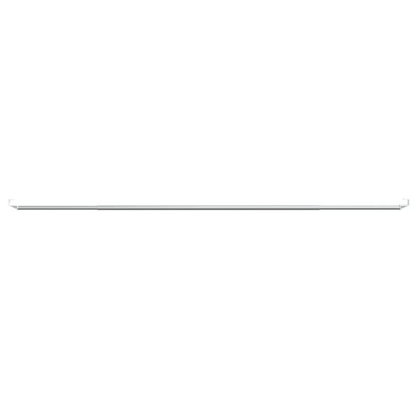 vidaXL Curtain Rails 2 pcs White and Silver 90-130 cm Aluminium