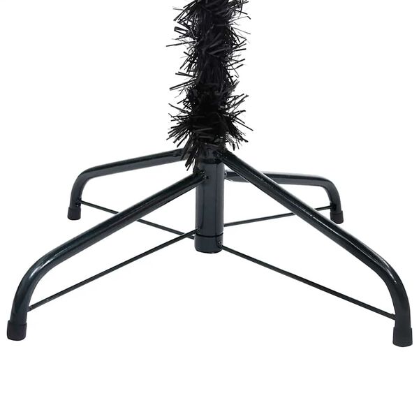 vidaXL Artificial Pre-lit Christmas Tree with Ball Set Black 120 cm PVC