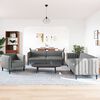 vidaXL 3 Piece Sofa Set Dark Grey Fabric