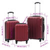 vidaXL Hardcase Trolley Set 3 pcs Wine Red ABS