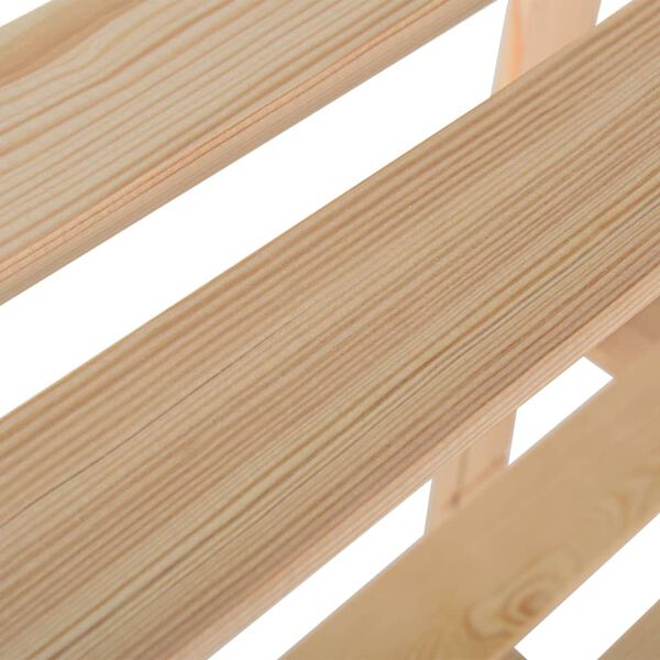vidaXL 3-Tier Storage Rack 80x28.5x90 cm Solid Pinewood