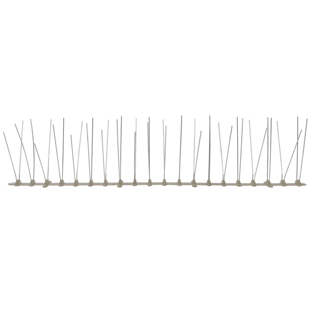 vidaXL 4-row Plastic Bird & Pigeon Spikes Set of 6 3 m