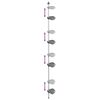 vidaXL 4-Tier Telescopic Shower Corner Shelf Silver Aluminium
