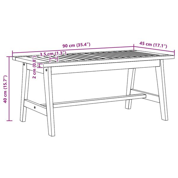 vidaXL Coffee Table Brown Solid Acacia wood