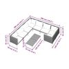 vidaXL 9 Piece Garden Lounge Set with Cushions Poly Rattan Dark Grey