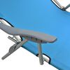 vidaXL Sun Lounger with Canopy Steel Blue