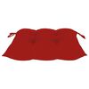 vidaXL Garden Chairs with Red Cushions 3 pcs Solid Teak Wood