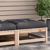 vidaXL Garden Footstool with Cushion Solid Wood Pine