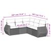 vidaXL 5 Piece Garden Sofa Set with Cushions Black Poly Rattan