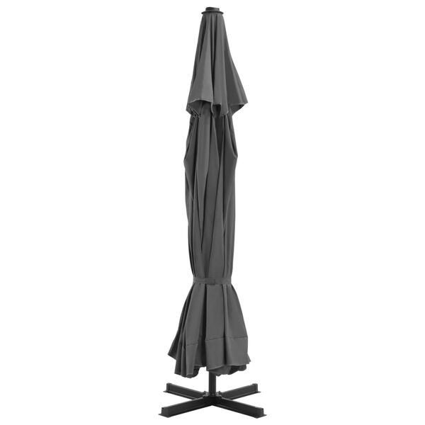 vidaXL Garden Parasol with Portable Base Anthracite