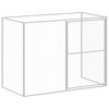 vidaXL Dog House with Run Light Grey 214x1069x181 cm Galvanised Steel