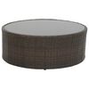 vidaXL 7 Piece Garden Lounge Set with Cushions Poly Rattan Brown