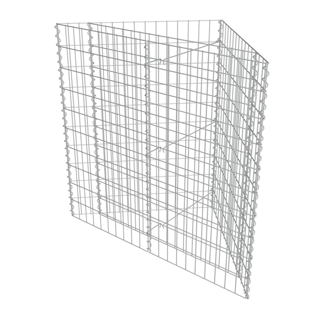 vidaXL Gabion Raised Bed Galvanised Steel 75x75x100 cm
