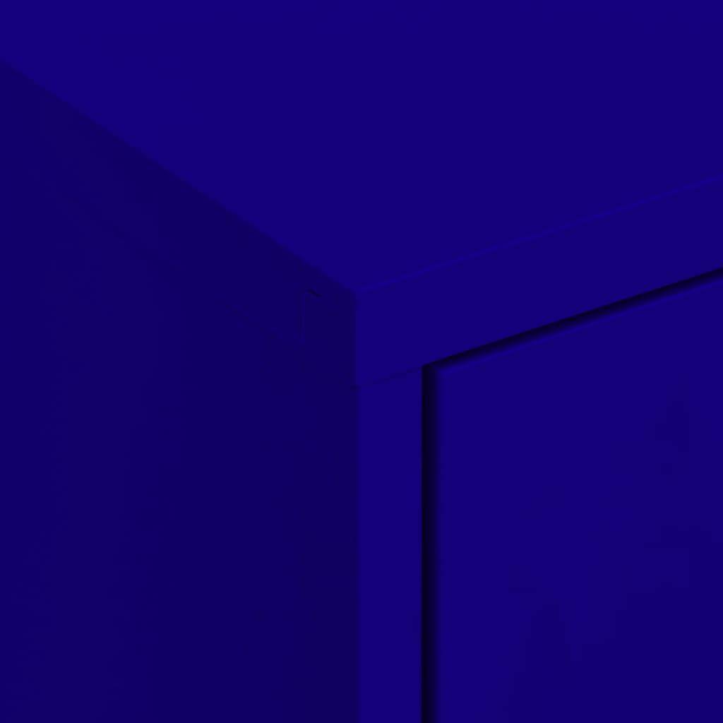 vidaXL Storage Cabinet Navy Blue 80x35x101.5 cm Steel