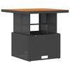 vidaXL Garden Dining Set 3 pcs Black Poly rattan