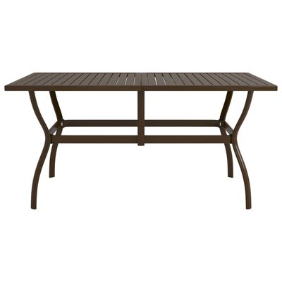 vidaXL Garden Table Brown 140x80x72 cm Steel