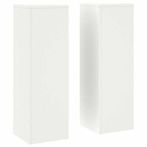 vidaXL Plant Stands 2 pcs White 24 x 24 x 75 cm Steel