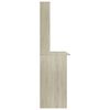 vidaXL Desk with Shelf Sonoma Oak 110x45x157 cm Engineered Wood