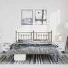 vidaXL Metal Bed Frame without Mattress with Headboard Black 150x200cm