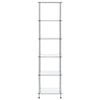 vidaXL 6-Tier Shelf Transparent 40x40x160 cm Tempered Glass