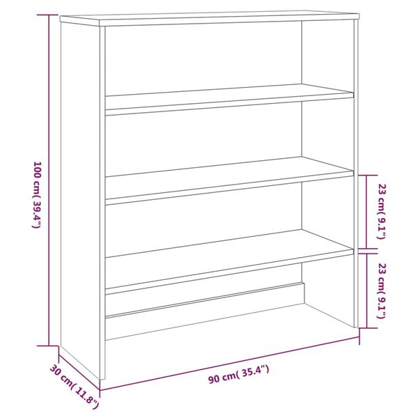 vidaXL Top for Highboard HAMAR Dark Grey 90x30x100cm Solid Wood Pine