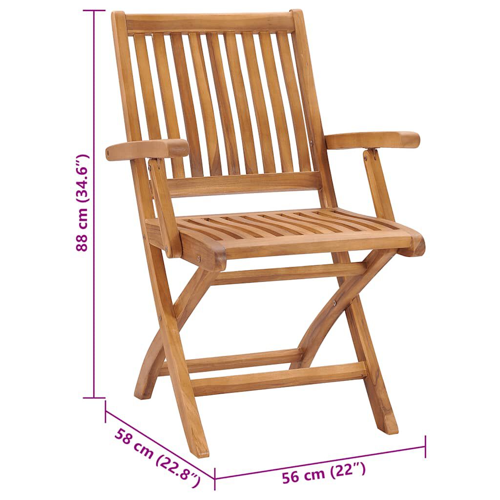 vidaXL Garden Chairs 2 pcs with Taupe Cushions Solid Teak Wood
