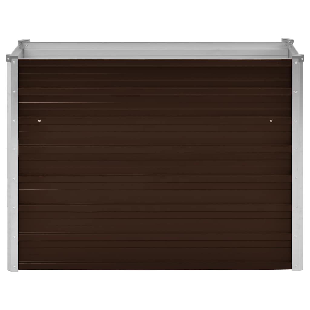 vidaXL Garden Raised Bed Brown 100x40x77 cm Galvanised Steel