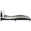 vidaXL Bed Frame without Mattress "Zadar" Black and White 193x203 cm Faux Leather