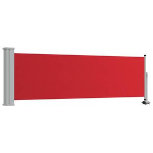 vidaXL Patio Retractable Side Awning 80x300 cm Red