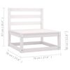 vidaXL 4-Seater Garden Sofa with Cushions Solid Pinewood