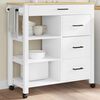 vidaXL Kitchen Trolley MONZA 84x40x90 cm Solid Wood Pine