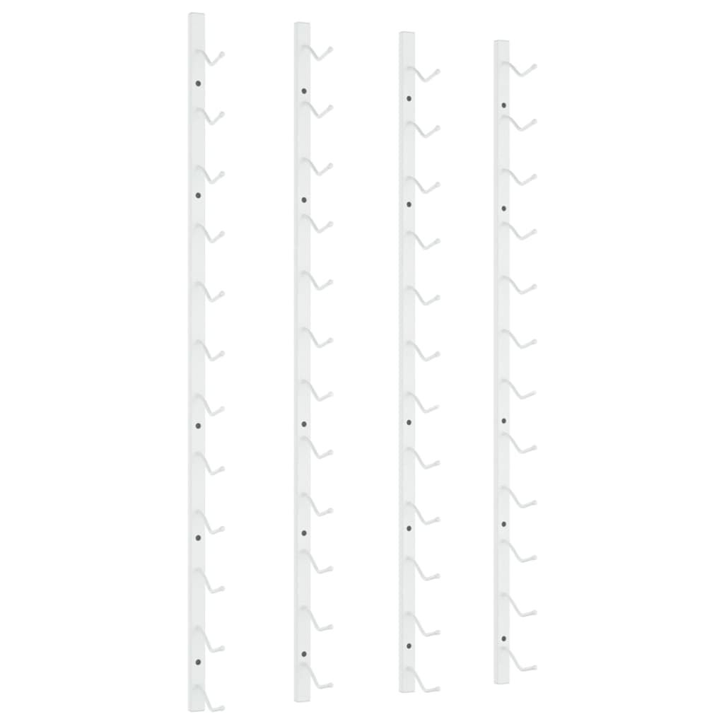 vidaXL Wall Mounted Wine Rack for 12 Bottles 2 pcs White Iron