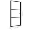 vidaXL Interior Door ESG Glass and Aluminium 102.5x201.5 cm Black