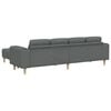 vidaXL Sofa Set Dark grey Fabric