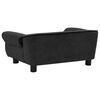 vidaXL Dog Sofa Black 72x45x30 cm Plush