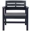 vidaXL 4 Piece Outdoor Lounge Set Plastic Anthracite